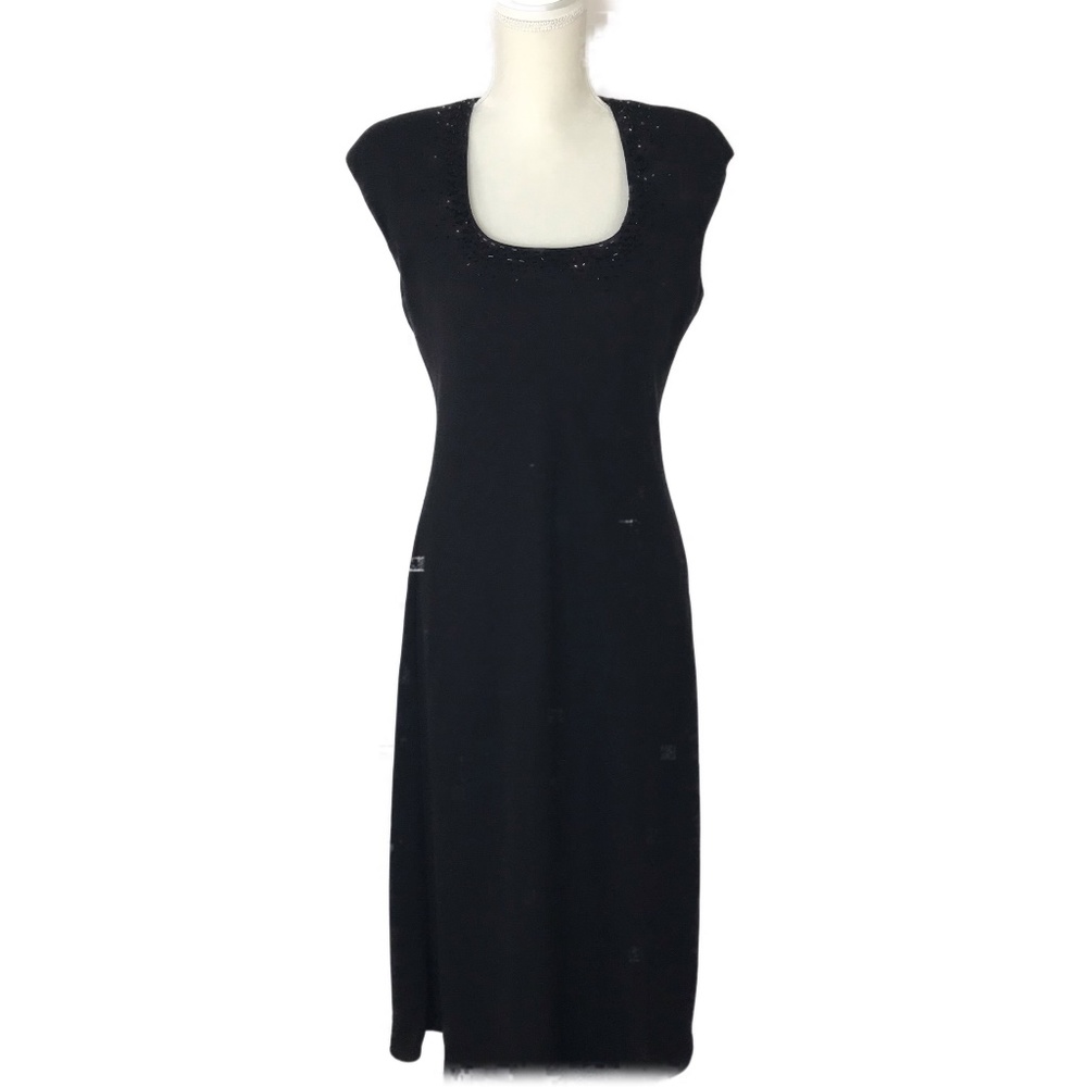 Jones Wear Black Sleeveless  Maxi Dress 12